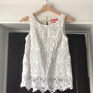 LILLY PULITZER at Target size XS white lace top!